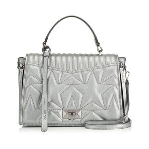New Jimmy Choo Metallic “helia” Top Handle shoulder bag